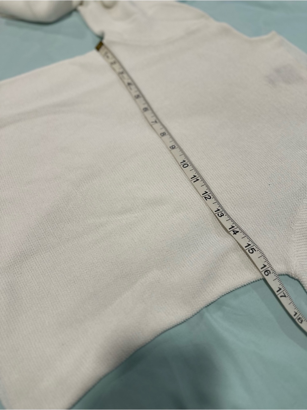 Eileen Fisher Sz: M Petite White Woven Italian Yarn 3/4 Sleeve Mock Neck Top. - Picture 3 of 11